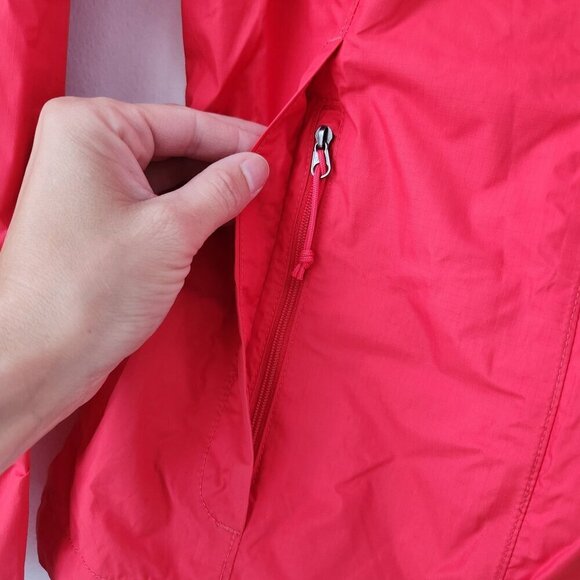 The North Face Hyvent Hooded Windbreaker Jacket Coral Orange Packable Hood XS - Picture 8 of 16